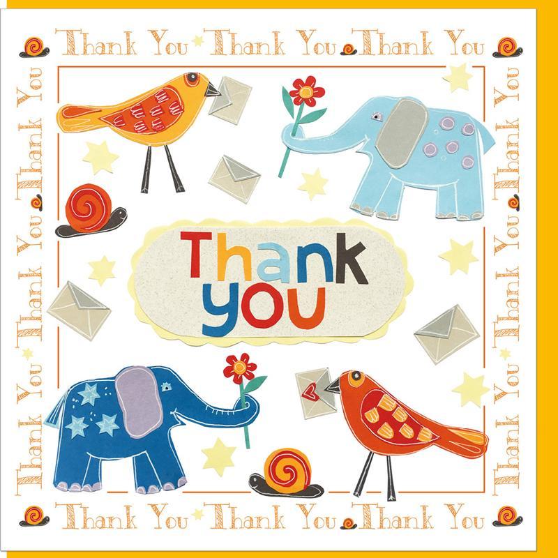 Thank you elephants  Greetings Card