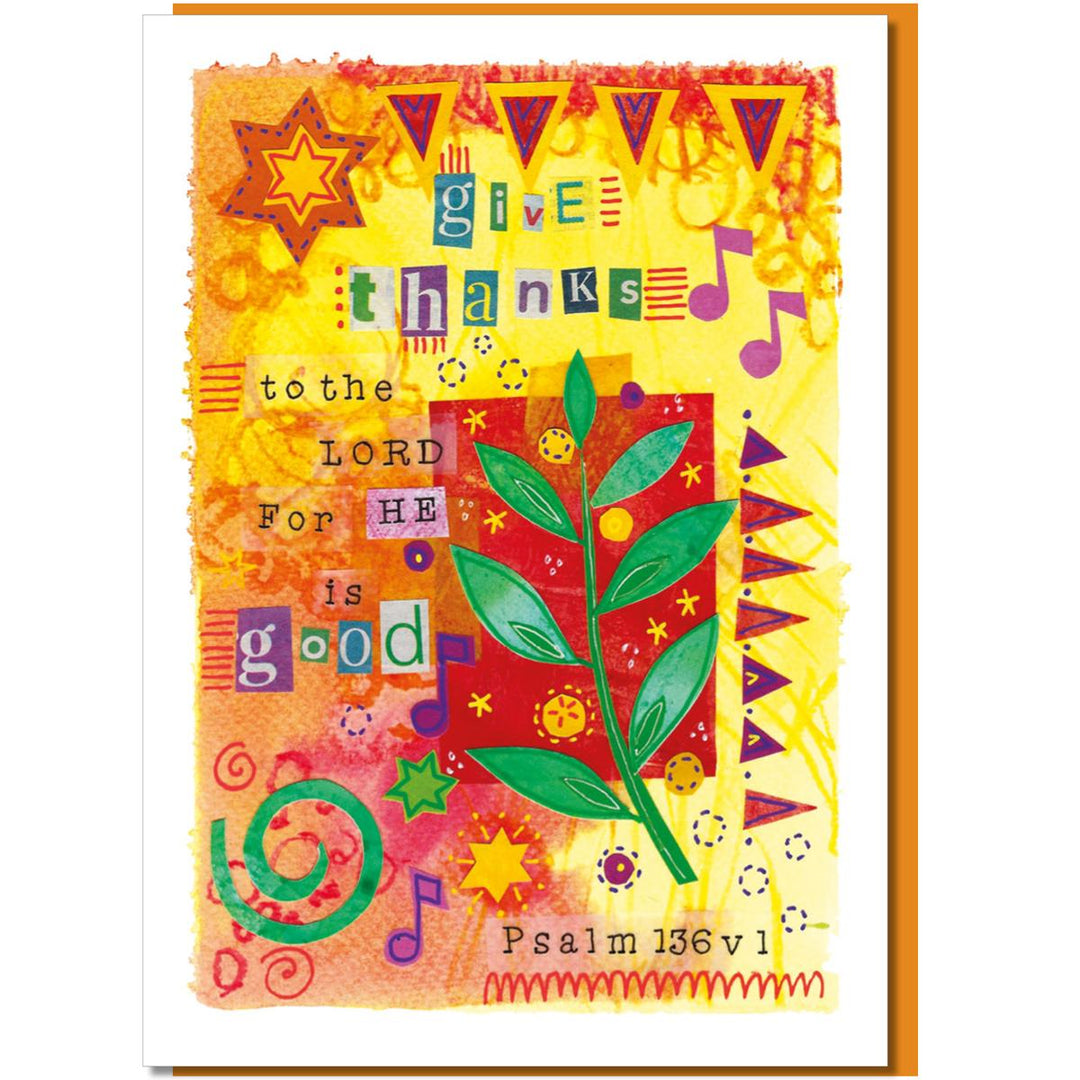 Give thanks Greetings Card - Re-vived