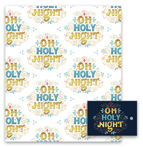 Gift Wrap Pack & Tags: Oh Holy Night - Re-vived