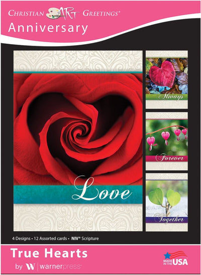 True Hearts Anniversary Boxed Cards (pack of 12) - Re-vived