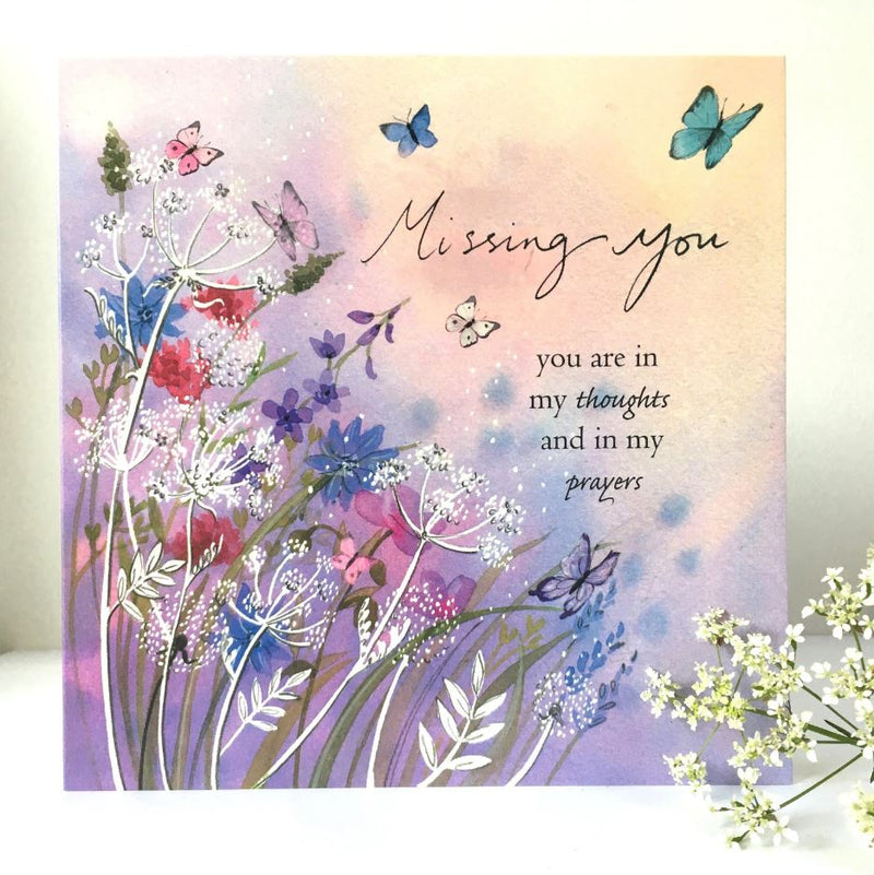 Missing You Meadow Card
