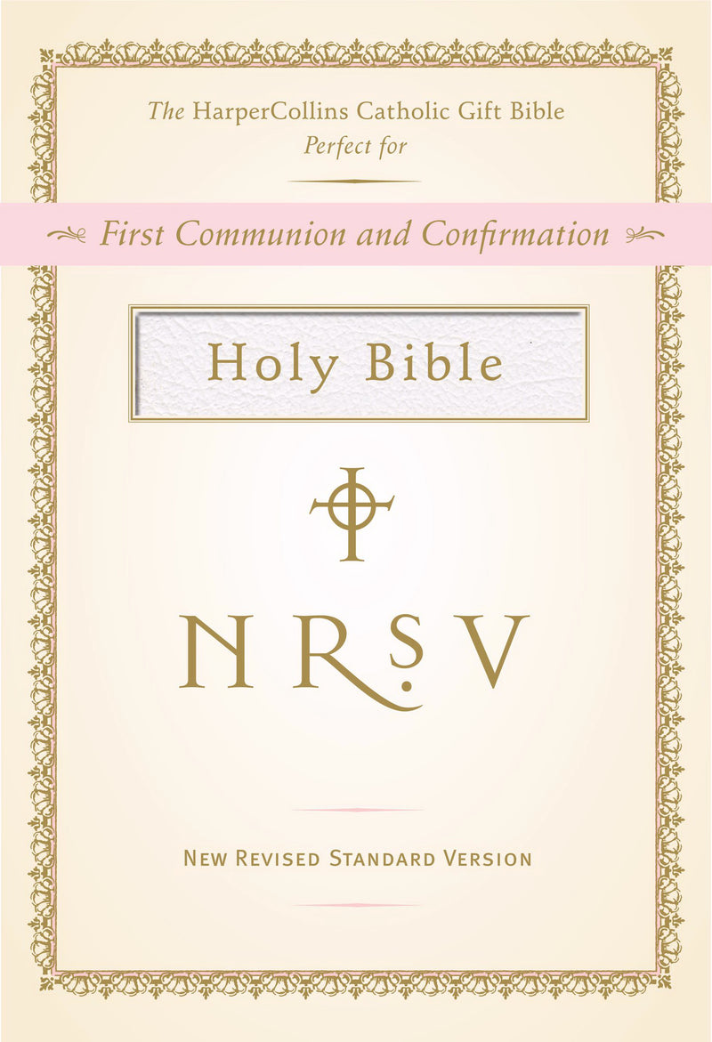NRSV Catholic Gift Bible, White - Re-vived