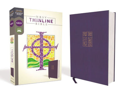 NRSV Thinline Bible, Navy, Comfort Print - Re-vived