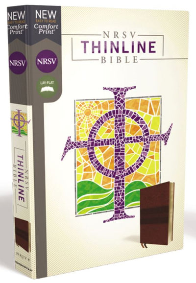 NRSV Thinline Bible, Brown, Comfort Print - Re-vived