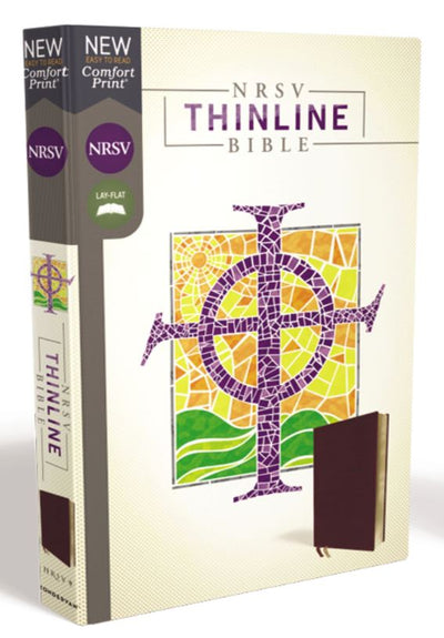 NRSV Thinline Bible, Burgundy Bonded Leather, Comfort Print - Re-vived