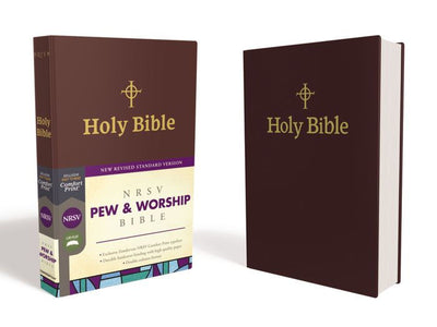 NRSV Pew And Worship Bible, Burgundy, Comfort Print - Re-vived