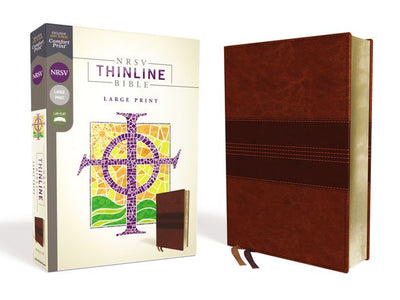 NRSV Thinline Bible, Brown, Large Print - Re-vived
