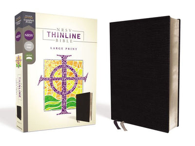 NRSV Thinline Bible, Black Bonded Leather, Large Print - Re-vived