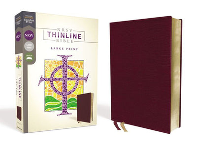 NRSV Thinline Bible, Burgundy Bonded Leather, Large Print - Re-vived