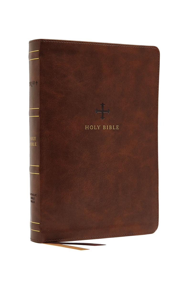 NRSV Large Print Catholic Bible, Brown, Comfort Print