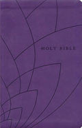 NLT Premium Gift Bible Purple Petals Imitation Leather - N/A - Re-vived.com