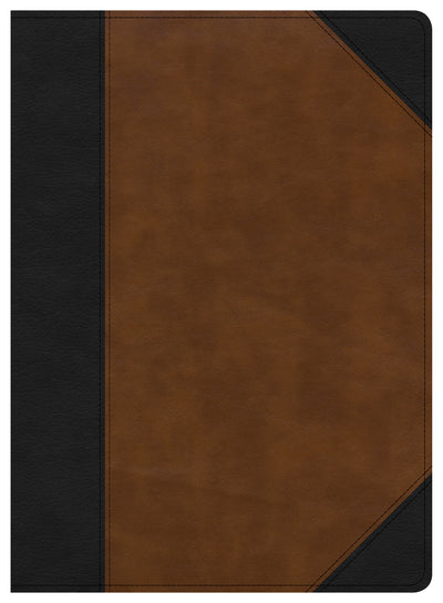 CSB Study Bible, Black/Tan LeatherTouch, Indexed - Re-vived