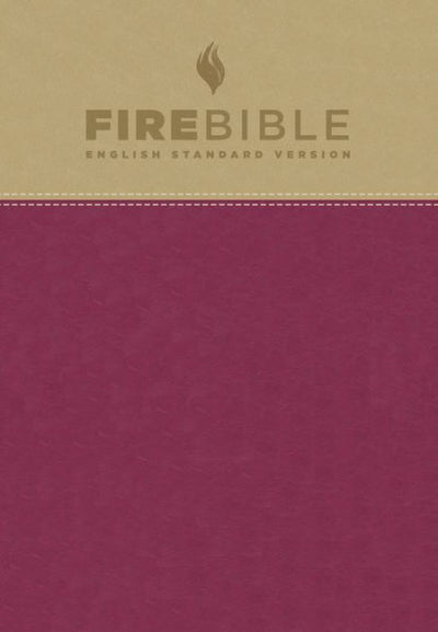 ESV Fire Bible, Tan/Berry - Re-vived