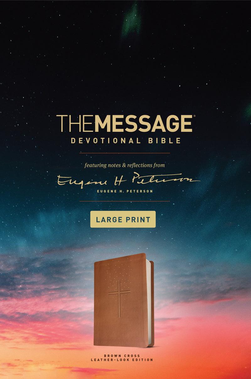 The Message Devotional Bible Large Print Brown
