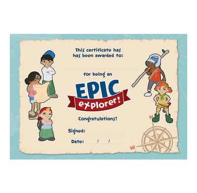 Epic Explorers Certificates (Pack of 10) - Re-vived