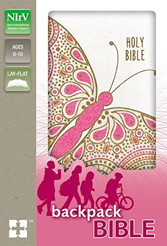 NIrV Backpack Bible, Flexcover, Pink Butterfly - Re-vived