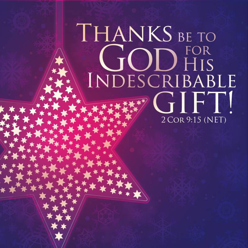 Indescribable Gift Luxury Christmas Card (pack of 10)