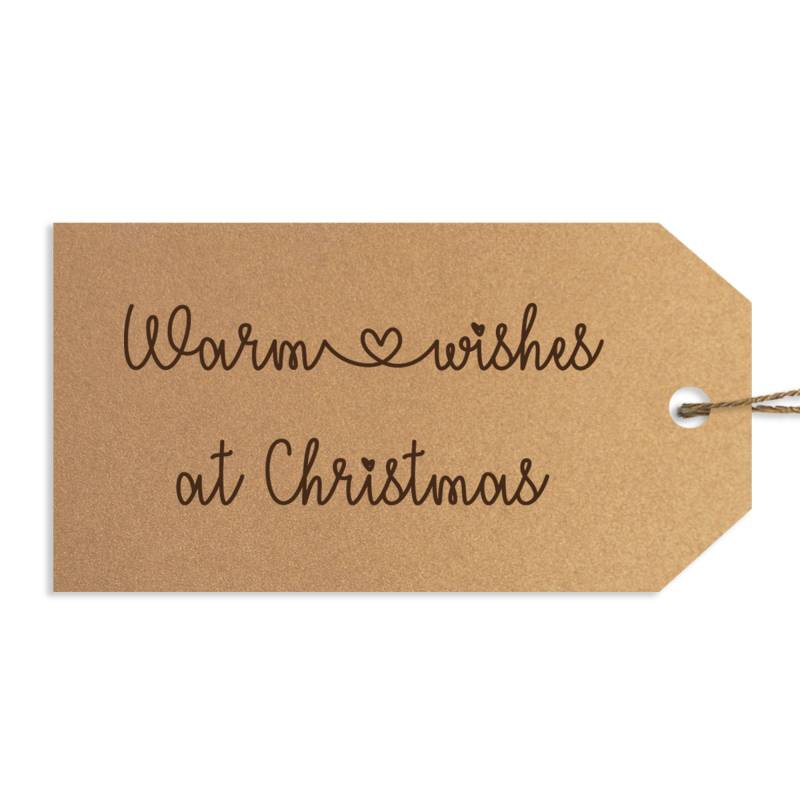 Warm Wishes at Christmas Gift Tags - Re-vived