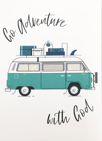 Go Adventure (Teal)  - Mini Card - Re-vived