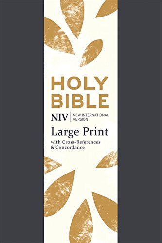 NIV Large Print Single Column Deluxe Reference Bible Blue Imitation Leather - Re-vived
