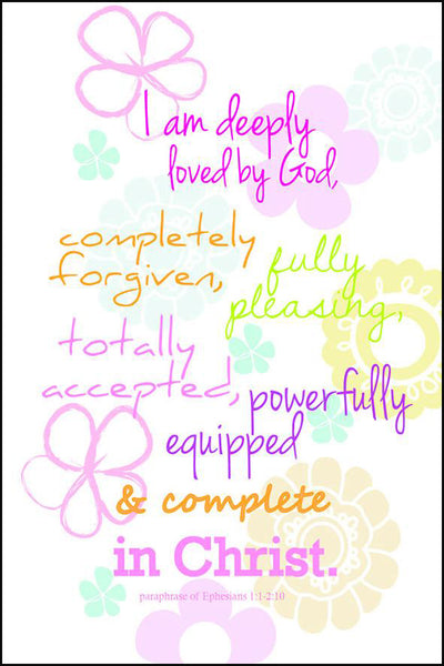 I am deeply loved (flowers) - Mini Card - Re-vived