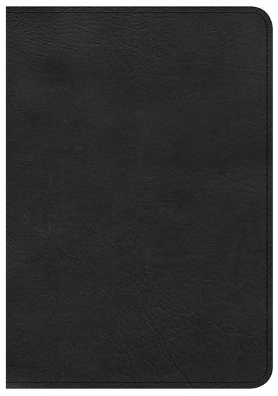 CSB Large Print Compact Reference Bible, Black Leathertouch - Re-vived