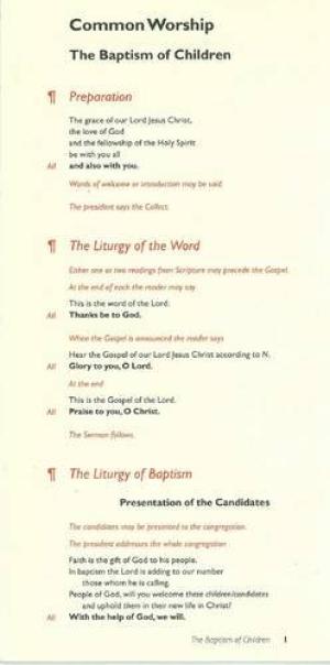 The CW: Baptism of Children Card