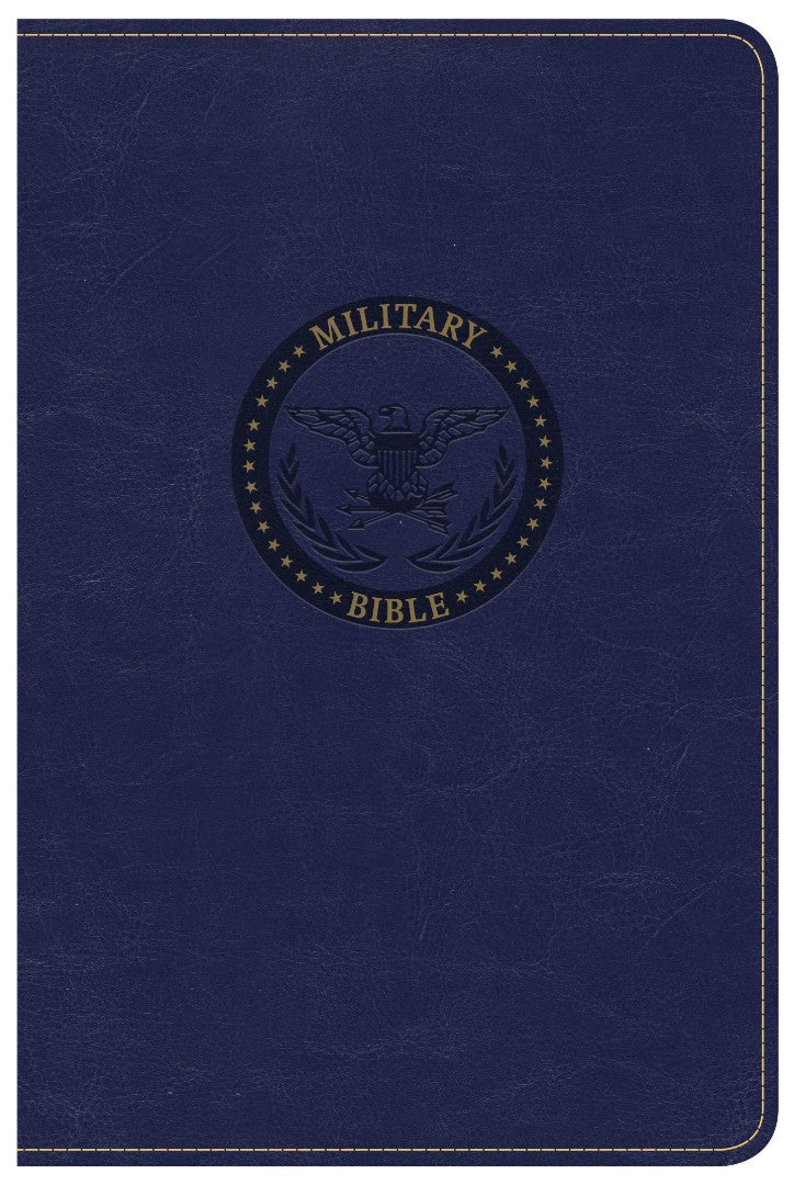 CSB Military Bible, Royal Blue Leathertouch