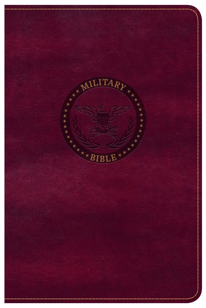 CSB Military Bible, Burgundy Leathertouch