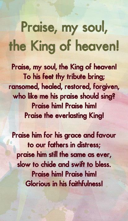 Praise My Soul Hymn Card - Re-vived