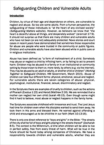 Christian Legal Handbook Safeguarding Children - Re-vived