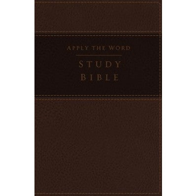 NKJV: Apply The Word Study Bible, Large Print, Brown,Indexed