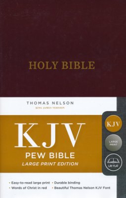 KJV Pew Bible, Large Print, HB, Burgundy, Red Letter Ed.