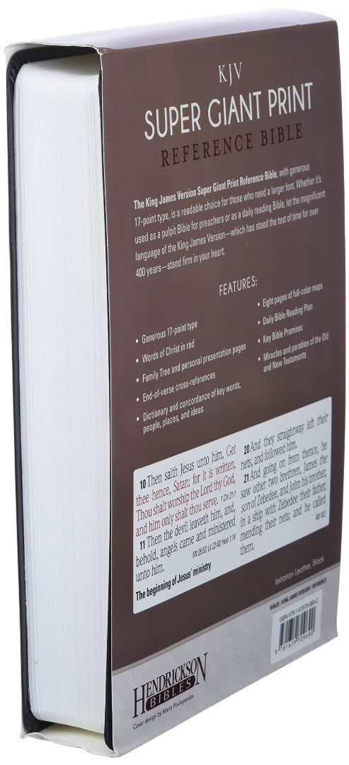 KJV Super Giant Print Reference Bible, Black
