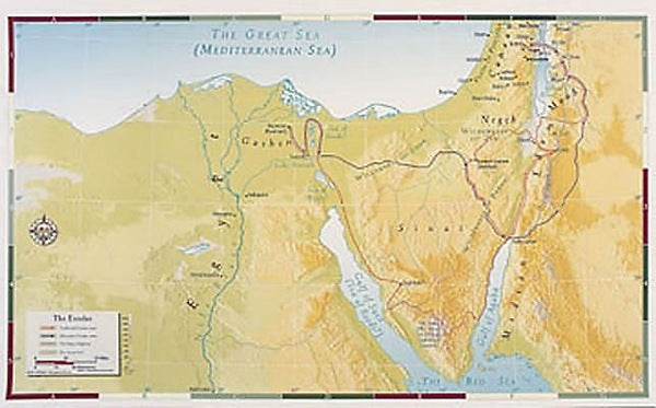 Abingdon Bible Land Map--The Exodus