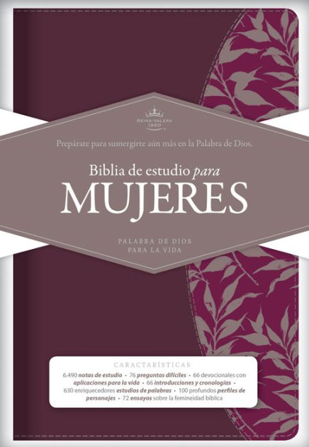 RVR 1960 Biblia de Estudio para Mujeres, vino tinto/fucsia s - Re-vived