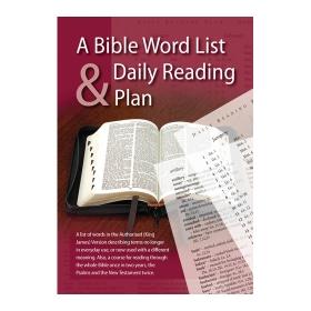 A Bible Word List & Daily Reading Plan