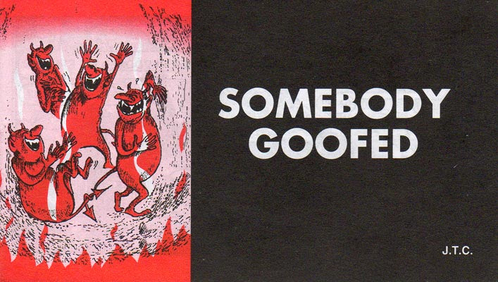 Tracts: Somebody Goofed (Pack of 25)