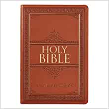 KJV Large Print Thinline Bible, Tan, Thumb Indexed