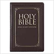 KJV Large Print Thinline Bible, Brown, Thumb Indexed