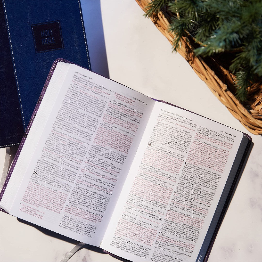 NKJV Deluxe Gift Bible, Purple, Red Letter Ed. - Re-vived