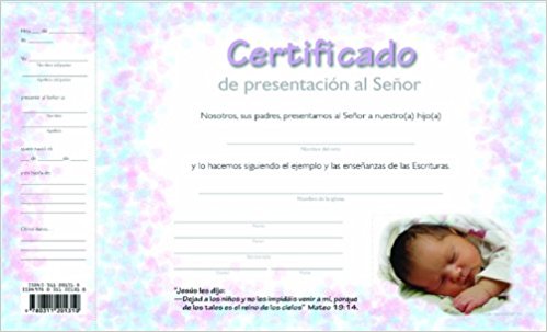 Certificado de Presentacion de Ninos - Re-vived