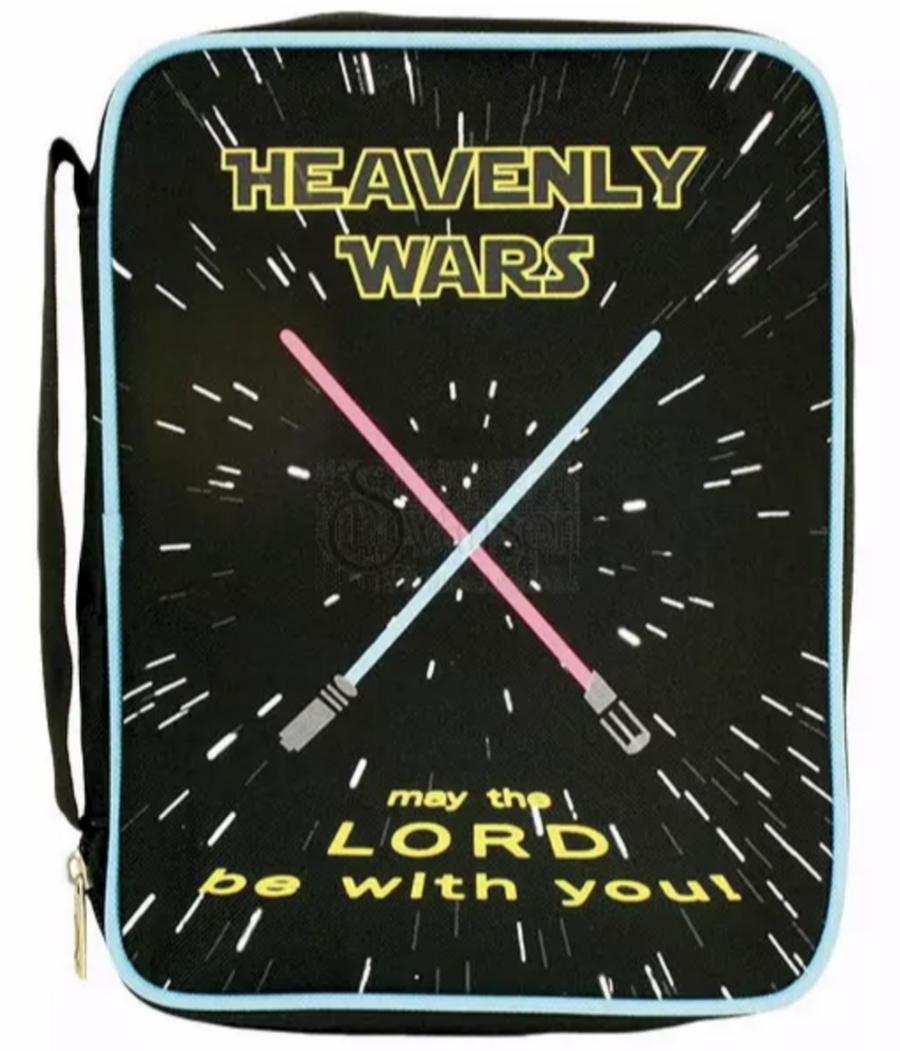 Bible Cover Canvas Heavenly Wars, Medium - Re-vived