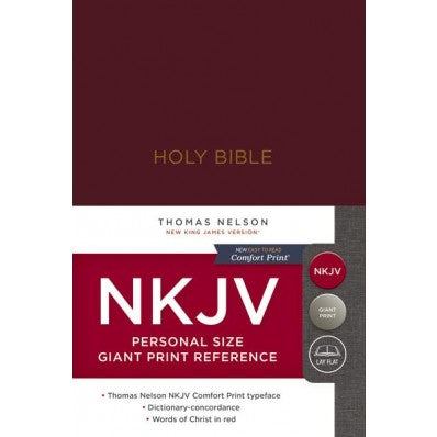 NKJV Reference BiblePersonal Size Giant Print, Burgundy