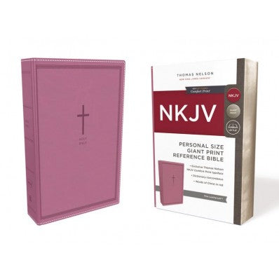 NKJV Reference Bible Personal Size Giant Print, Pink