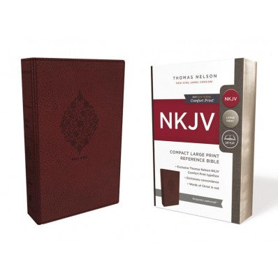 NKJV Reference Bible, Compact Large Print, Burgundy