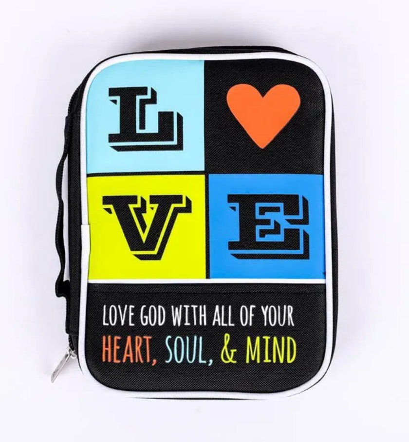 Bible Cover Love Block Canvas Medium