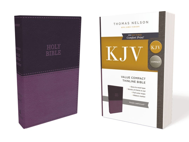 KJV Value Compact Thinline Bible, Purple, Red Letter