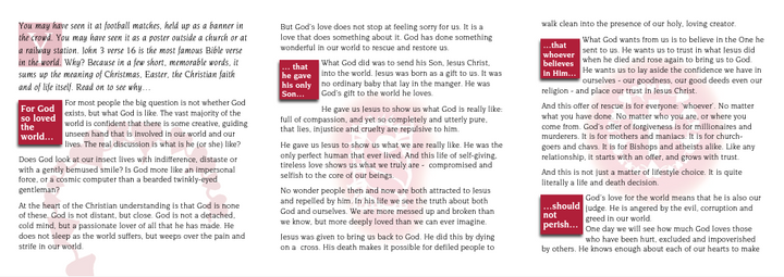For God So Loved... Christmas Tract (Singles) - Re-vived