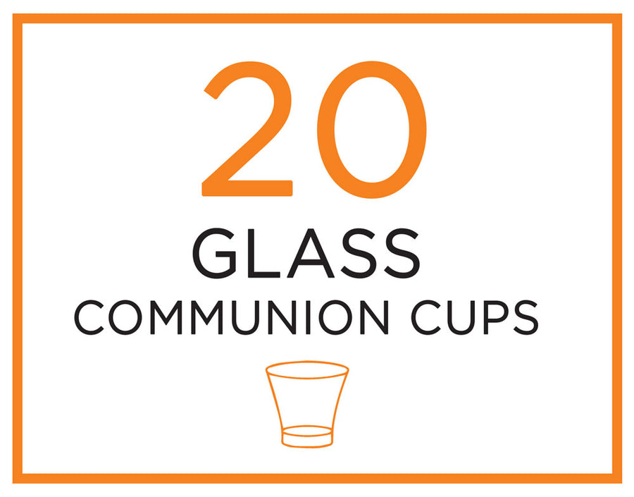 CLC Glass Communion Cups - Pack of 20